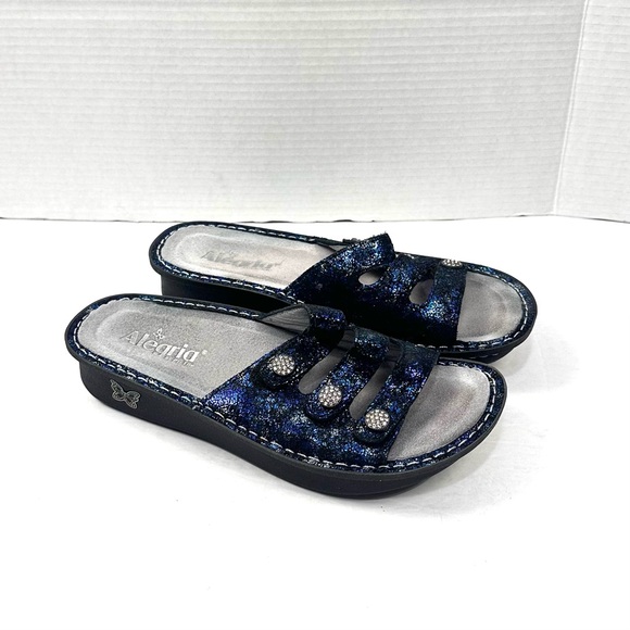 Alegria Shoes - Alegria Kacee Magnetic Blue Slide Sandal‎ Sz 8.5